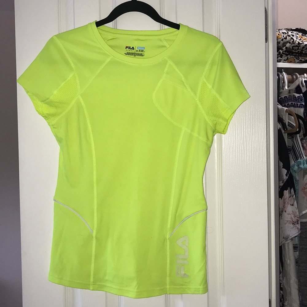 FILA Neon Yellow Running Tee
